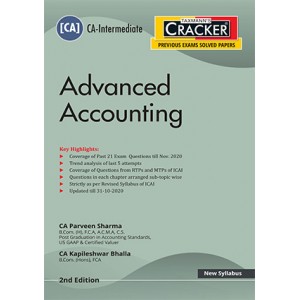 Taxmann's Cracker on Advanced Accounting for CA Inter May 2021 Exam [New Syllabus] by CA. Praveen Sharma, CA. Kapileshwar Bhalla